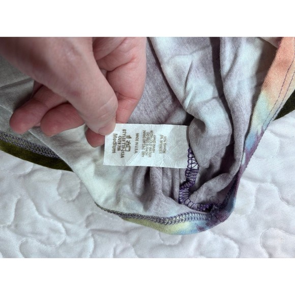 Twenty Ten Green Purple Red Acid Wash Color Block Tshirt size medium - Picture 5 of 5